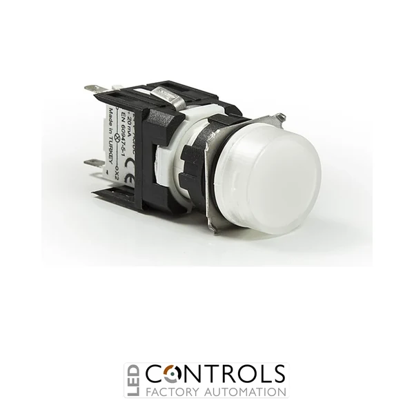 EMAS D050YXB EMAS D SERIES 16MM ROUND LED 24V WHITE SIGNAL LAMP