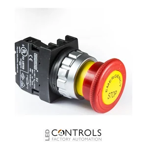 EMAS H200EE EMAS 30MM PUSH BUTTON EMERGENCY STOP WITH LABEL 1NC