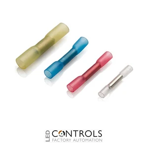 HSB-0.5 Partex Heatshrink Butt Connectors, Adhesive Lined, White, pack 100