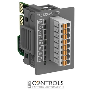 1SAP187100R0202 ABB TA5123-2AI-RTW AC500-eCo, analog input module option board, 2AI RTD, 16Bit, Spring terminals, Wide temperature