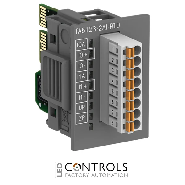 1SAP187100R0202 ABB TA5123-2AI-RTW AC500-eCo, analog input module option board, 2AI RTD, 16Bit, Spring terminals, Wide temperature