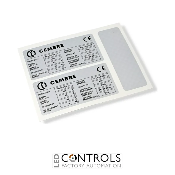 4114352 Cembre LABEL MG-SAT-D 29902 (37X74 WH)