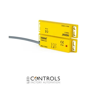 EMAS SMB31LC2-B15 EMAS PLASTIC LEFT EXIT 2NC+1NO 5MM WITH LED 2MT CABLE 78MM RECTANGULAR MAGNETIC DOOR SWITCH - image 3