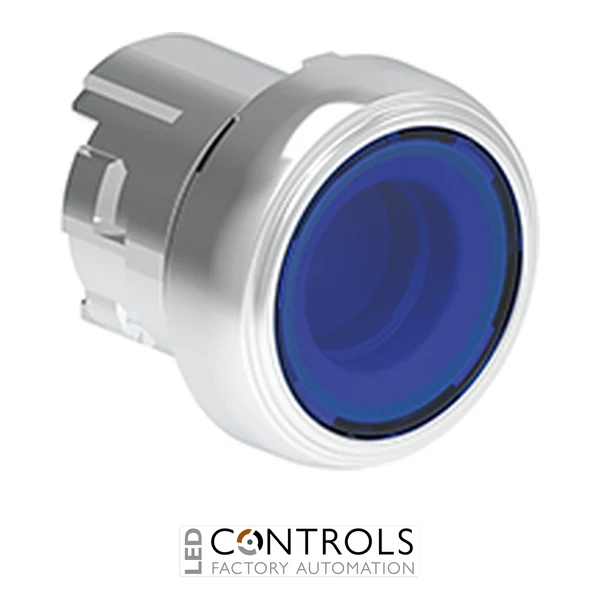 LOVATO LPSQL106 ILL.BLUE FLUSH PUSH-PUSH MET. BUTTON