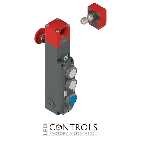 NG 2D7D413T-F31 Pizzato NG series safety switch with lock and integrated control devices, with actuator