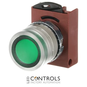 1SFA184492R9102 ABB P9MPLVGD P9M Green Flush Illuminated Momentary Pushbutton - image 2