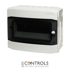 E-12W IMO 12Way IP65 Enclosure 318x258x142, Transparent Door