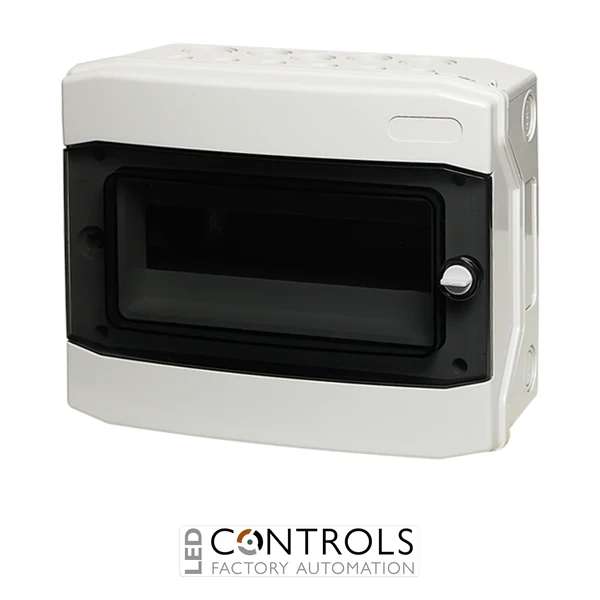 E-12W IMO 12Way IP65 Enclosure 318x258x142, Transparent Door