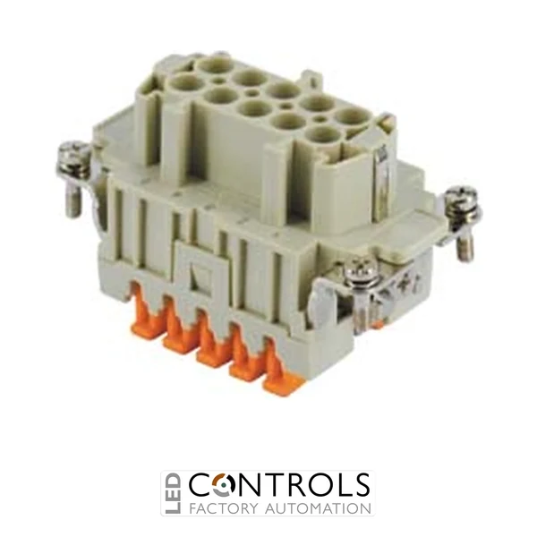 CSHF10 Ilme Squich Female insert 10 pole and earth (push in actuator)