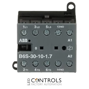 GJL1213001R7101 ABB B6S-30-10-1.7-71 B6S Mini Contactor 24 V DC, 1.7 W Coil 3NO + 1NO Aux Screw Terminals PLC Low Consumption