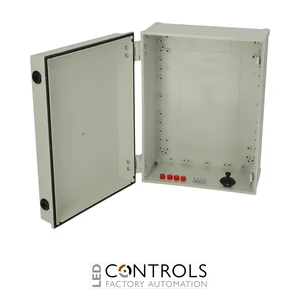 8113352 Fibox CAB PC 403018 G3B Cabinet, Polycarbonate, Grey door Locks on the long side