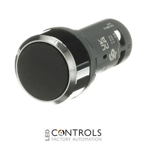 1SFA619101R3016 ABB CP2-30B-10 Compact Pushbutton Black 1 NO Chrome Metal Bezel - image 2