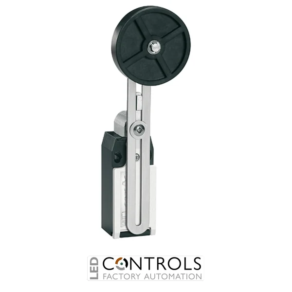 KMF3L11 - ADJ RUBBER ROLLER LEVER 1NO+1NC SLOW BR.