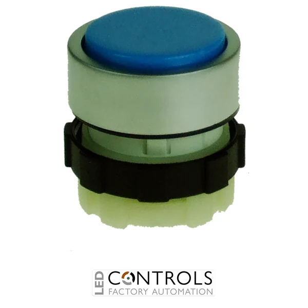 B3DBLUE IMO Push Button Spring Return Blue, Aluminium Bezel