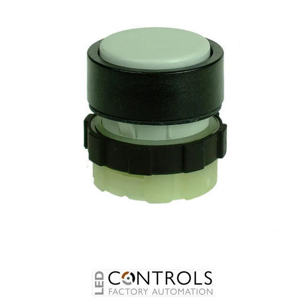 BS3DWHITE IMO Pushbutton Spring Return White, Black Bezel