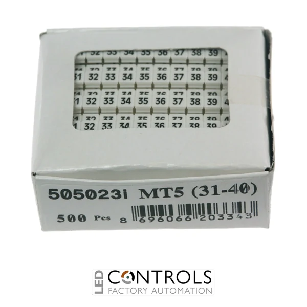 MT5-31-40 IMO Marker 5 x 5 mm White, Printed 31-40
