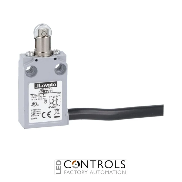 KPB2L11 - TOP ROLLER PREWIRED METAL 1NO+1NC SLOW B