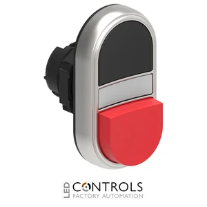 LOVATO LPCBL7212 PULSANTE DOPPIO NERO/ROSSO SENZA SIMBOLI