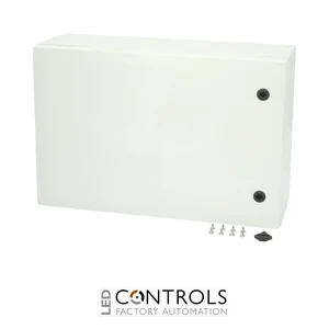 8120026N Fibox ARCA 406021 No MP Cabinet, Polycarbonate Grey cover, 2-point locking, hinges on the short side