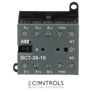 GJL1313001R0105 ABB BC7-30-10-05 ABB BC7-30-10-05 3 Pole Mini Contactor Relay 7A 1NC Auxiliary Contact 220-240V AC Coil