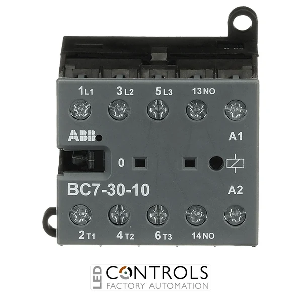 GJL1313001R0105 ABB BC7-30-10-05 ABB BC7-30-10-05 3 Pole Mini Contactor Relay 7A 1NC Auxiliary Contact 220-240V AC Coil