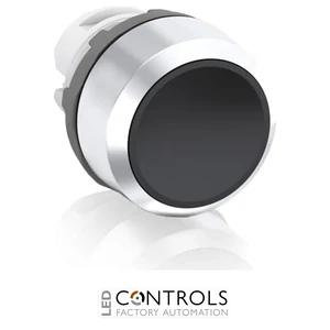 abb maintained black non-illuminated flush push button 22mm mp2-30b