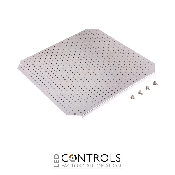 8120923 Fibox MPMP ARCA 4040 Mounting plate multiperforated (350x350x2 mm - ⌀3.6 mm) Galvanized steel. for size 400x400x210