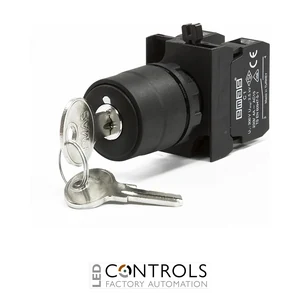 EMAS CP101AC20 EMAS CP KEY OPER PUSH BUT. W DBL START 1 NO (0-1) KEY WITHDRAWAL