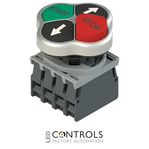 E2 AC-DXBC2001 Pizzato Quadruple pushbutton complete unit with fixing adapter and contacts