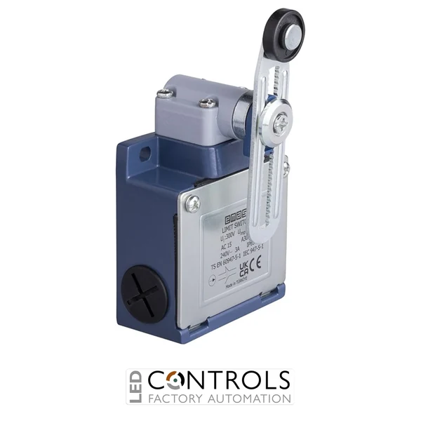 EMAS L53K13MEP122 EMAS L53 SERIES LIMIT SW. SNAP ACTION 1NC+1NO-PLASTIC ROLLER