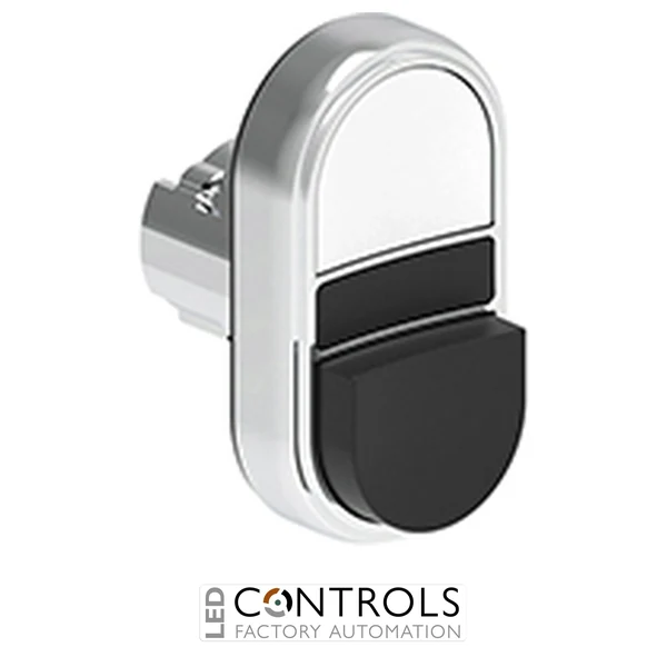 LOVATO LPSB7214 WHITE/BLACK DOUBLE TOUCH MET.BUTTON