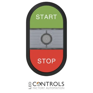 1SFA611144R1108 ABB MPD15-11C Double Pushbutton START STOP with Clear Indicator