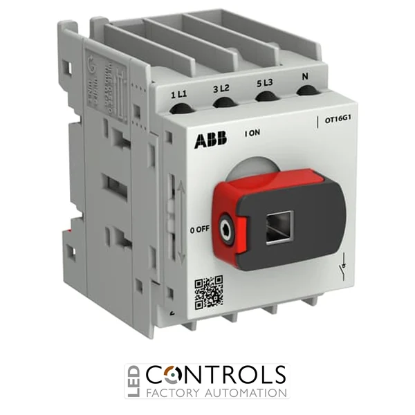 1SCA163385R1001 ABB OT16G1-4MSN2 Switch-disconnector OT Plus 16 A, size G1, 4-pole, incl. handle,