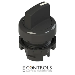 E2 3SE13ECE11AB Pizzato Short handle selector, 3 positions black with marking