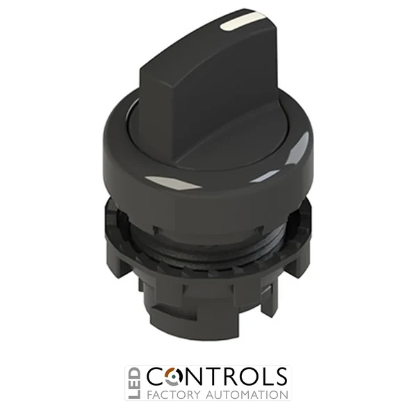 E2 3SE13ECE11AB Pizzato Short handle selector, 3 positions black with marking