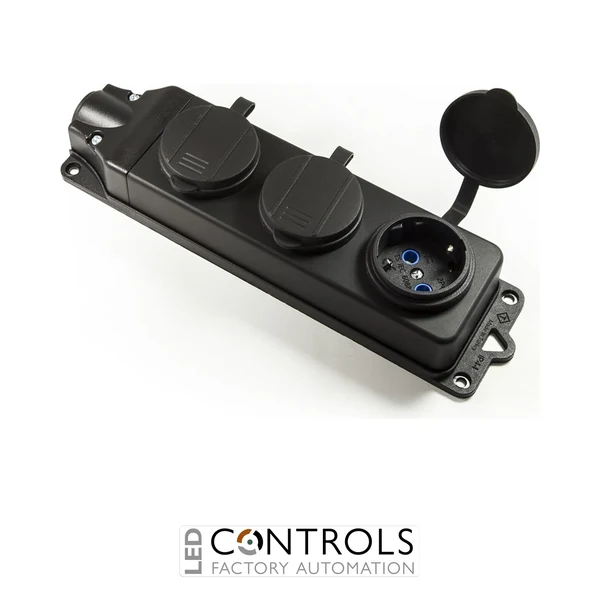 EMAS EKS116PG3 EMAS RUBBER GROUP SOCKET - 3 WAY 1 X 16A