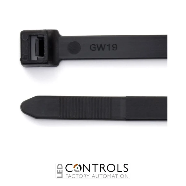 HFC450H-B Partex non-releasable nylon cable tie, 450mm x 7.5mm, Black, pack 100