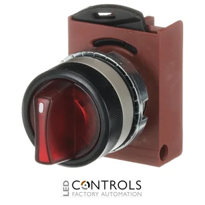 1SFA184631R9101 ABB P9MSLZ3R Red Illuminated 3-Position Momentary Selector Switch - image 3