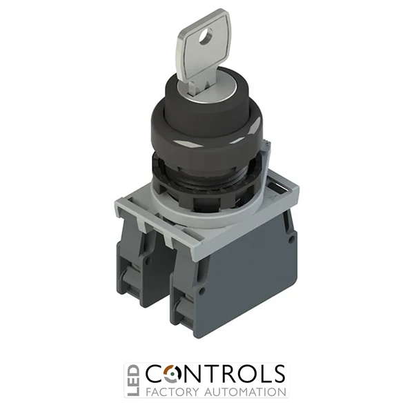 E2 AC-DXBC1607 Pizzato Complete unit with key selector, fixing adapter and contacts