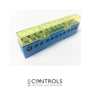 Teknomega ITB1020 - Omega Insulated 1 Pole Distribution Block 80A - 11 Ways