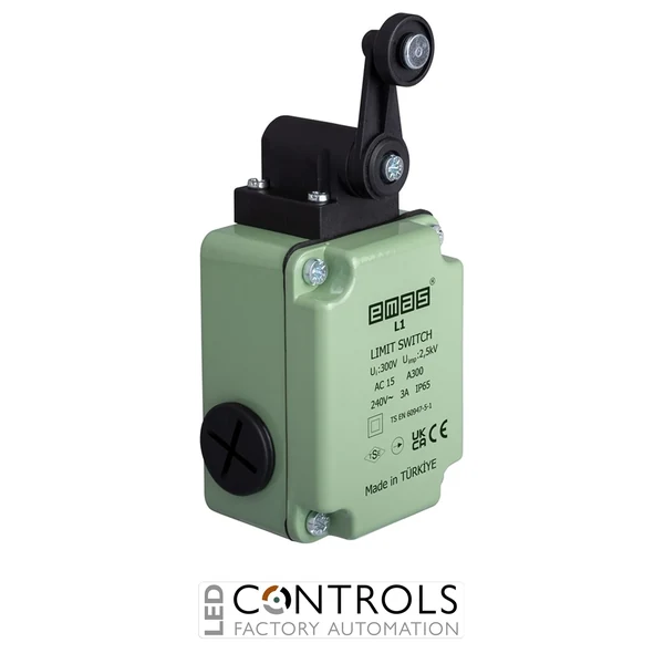 EMAS L1K13MEP121 EMAS L1 SERIES LIMIT SW. SNP ACT. 1NC+1NO- PL.. ROLLER