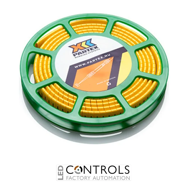 POK10-CBY Partex POK10 Oval / tie-on cable marker, Up to 7.0mm cable, Black on Yellow, Disc