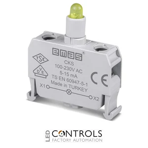 EMAS CKS EMAS C SIGNAL BLOCK YELLOW LED 100-230 V AC/DC FOR CONTROL BOXES