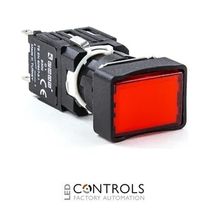 EMAS D100DDK EMAS D SERIES 16MM RECTANGLE RED PUSH BUTTON 1NO