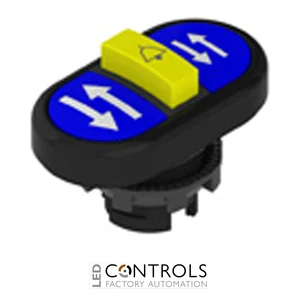 E2 1PTRS1AABU Pizzato Triple lower flush pushbutton, with marking