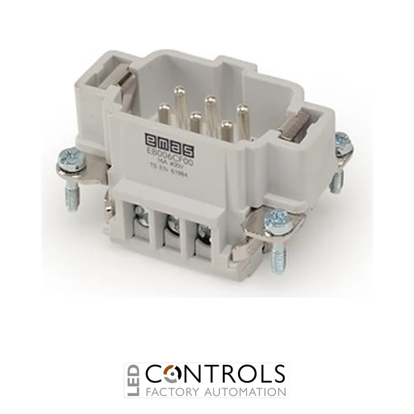EMAS EB006CF00 EMAS EBM 6 POLES 16 A MALE INSERT