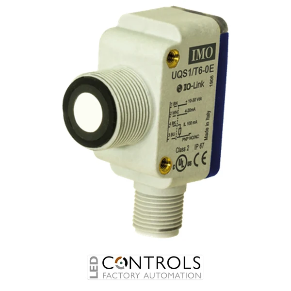UQS1/T7-0E IMO Ultrasonic Switch Cubic PNP NO/NC + 0-10V Output