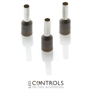 CEF01406G-C Partex single insulated cord end ferrule, 0.14000000000000001mm², 6mm barrel, Grey, pack of 100