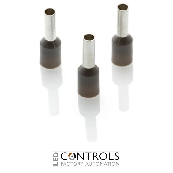 CEF01406G-K Partex single insulated cord end ferrule, 0.14000000000000001mm², 6mm barrel, Grey, pack of 1000