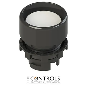 E2 1PU2P2210 Pizzato Spring-return white booted pushbutton